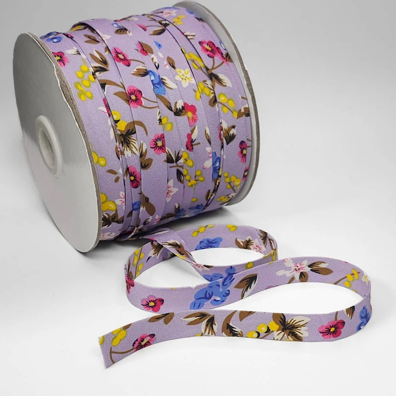 Biais à motif floral | 13 mm