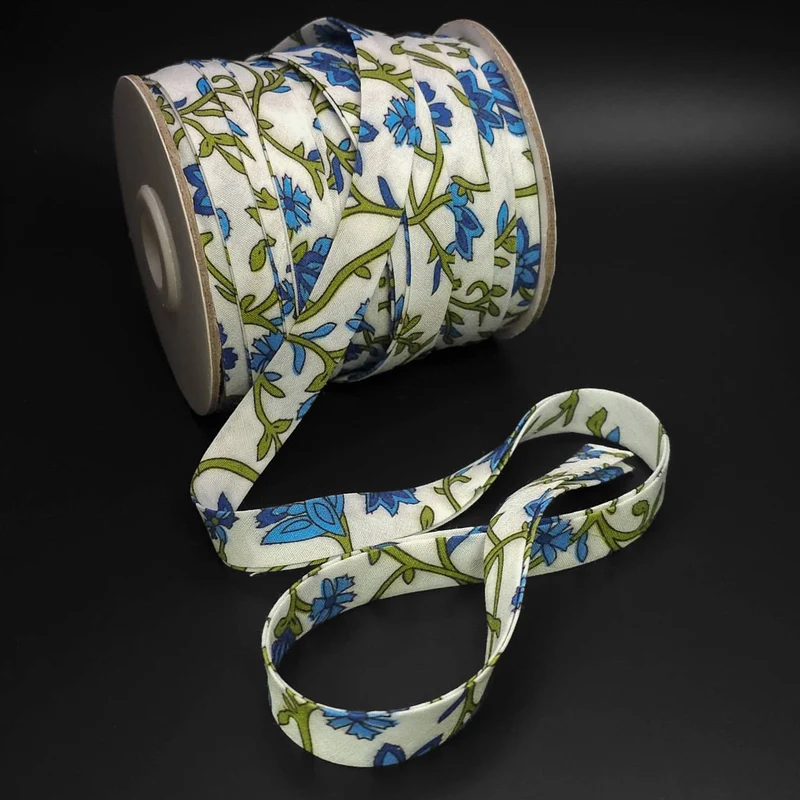 Biais à motif floral | 13 mm
