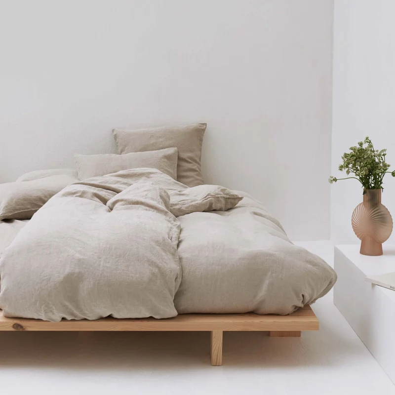 2 taies d'oreiller en lin lavé 190g/m² • Naturel