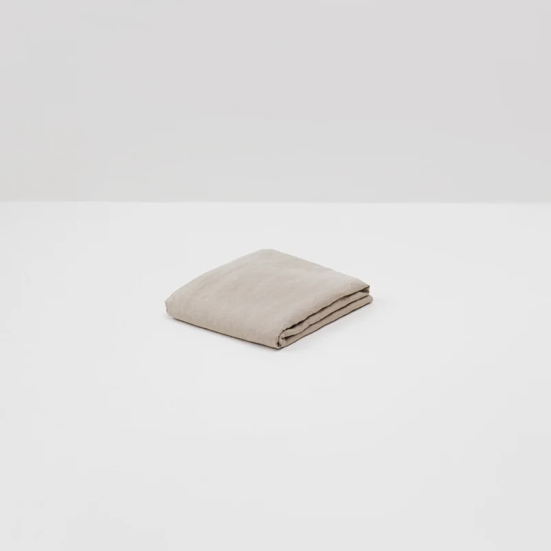 Drap housse en lin lavé 190g/m² • Naturel