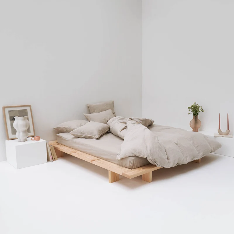 Parure de lit en lin lavé 190g/m² • Naturel