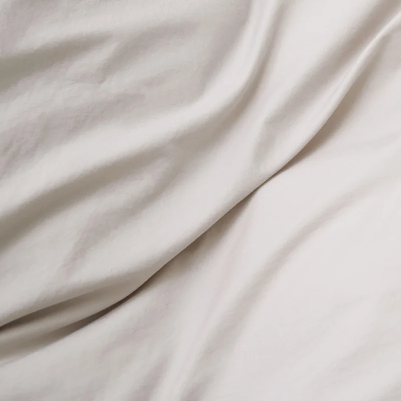 Parure de lit en percale de coton lavé 300 fils • Beige Sable