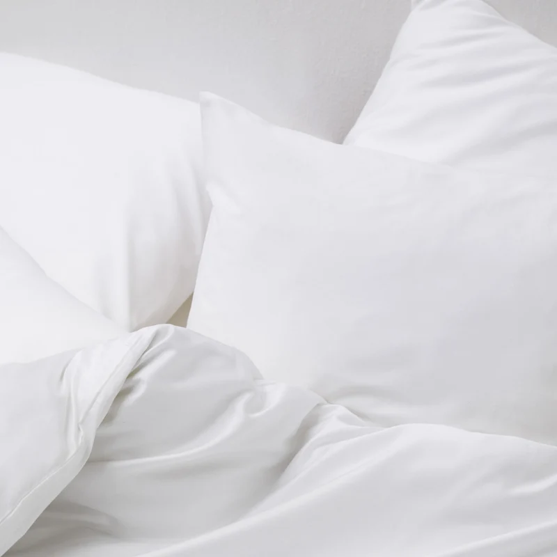 Parure de lit en satin de coton égyptien 300 fils • blanc