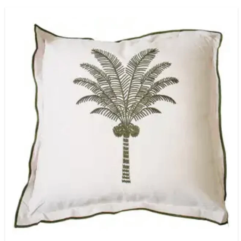 Green Palm - Ivory Cushion
