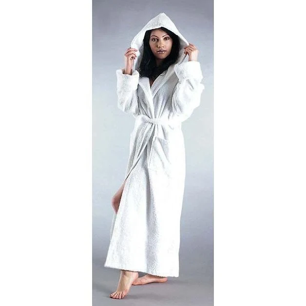 Women's Ultra Hooded Full Length Terrycloth Bathrobe