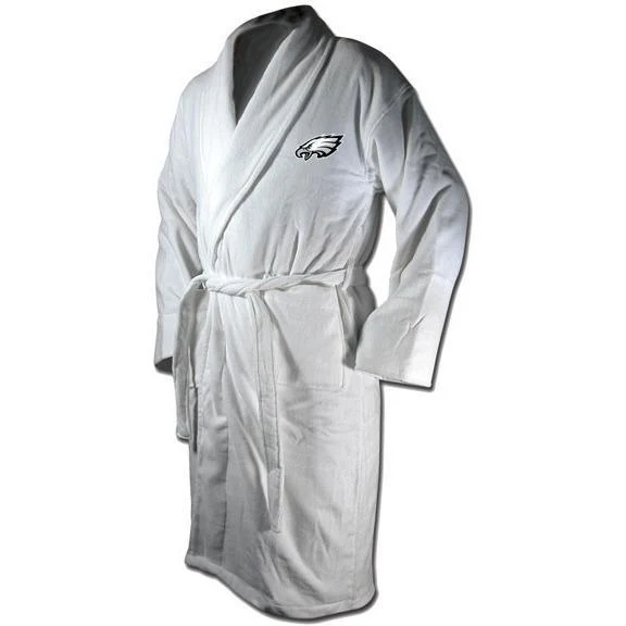 Philadelphia Eagles White Terrycloth Bathrobe