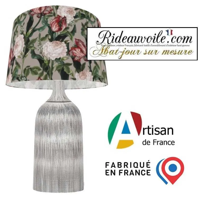 Suspension confection abat-jour designer Art luminaire sur mesure tissu floral fleur