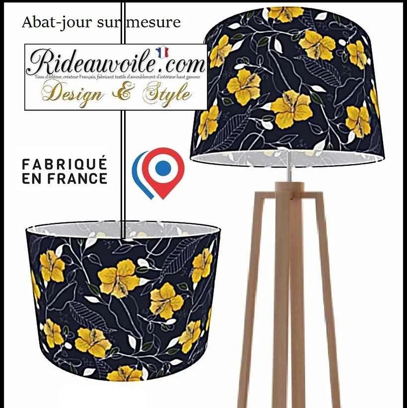 Création artisanale originale suspension abat-jour fleuri sur mesure Hôtellerie Restaurant