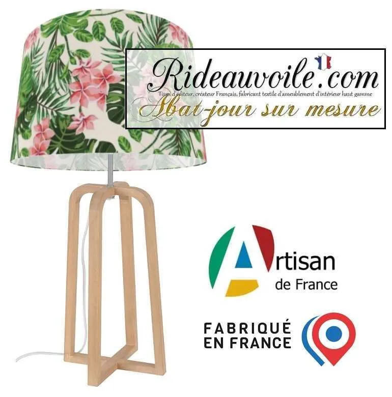 Fabrication abat-jour sur mesure motif Exotique luminaires Fleurs Feuilles suspensions