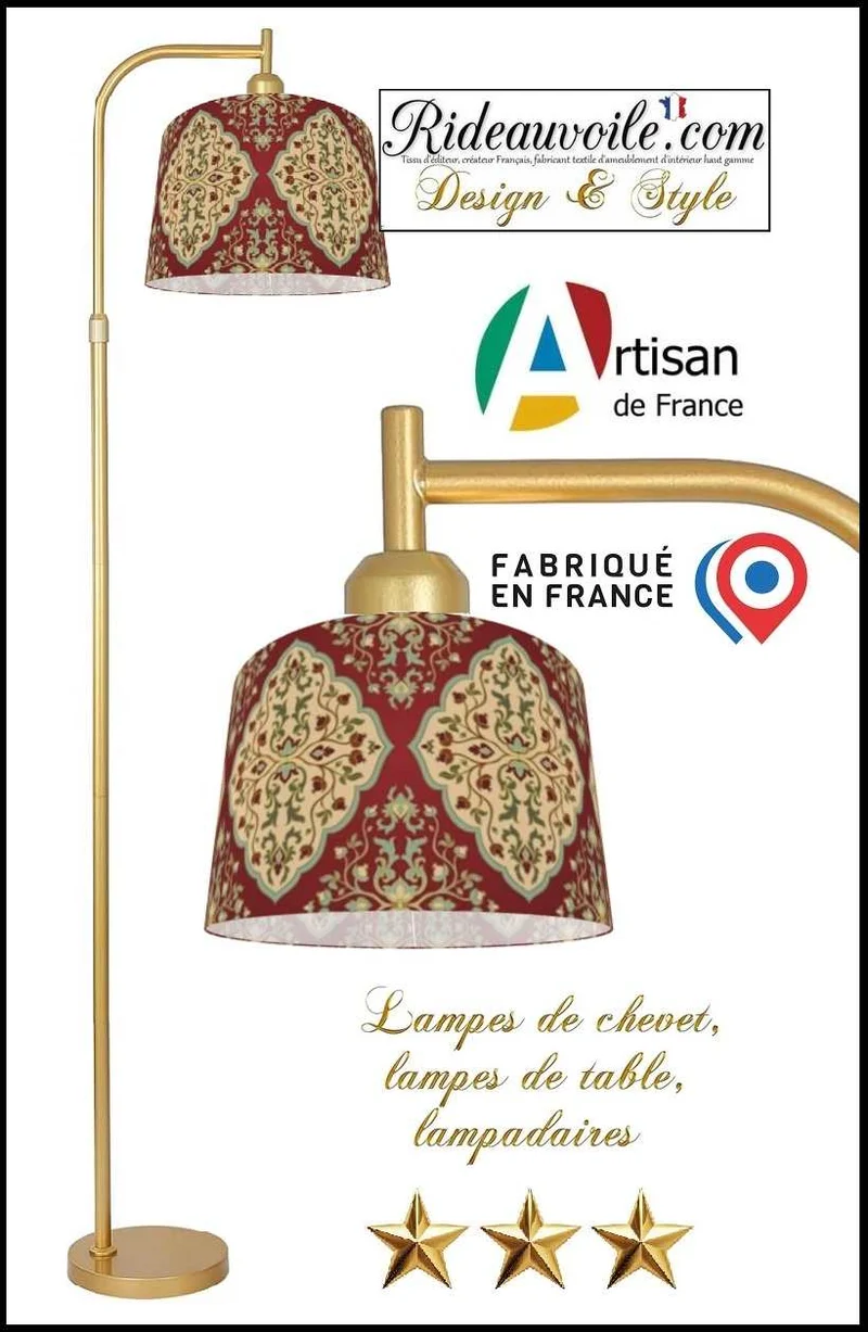 Tissu imprimé Création abat-jour sur mesure design Ethnique Oriental Asie Maghreb