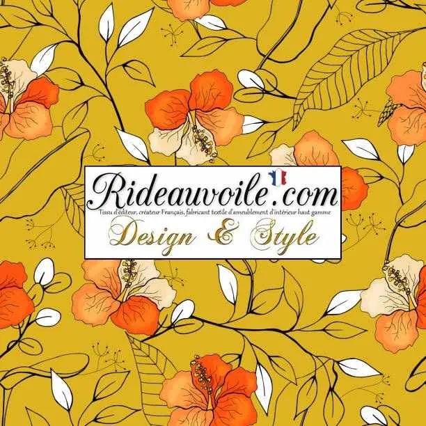 Créateur luminaire Abat-jour intérieur sur mesure tissu floral imprimé petites fleurs