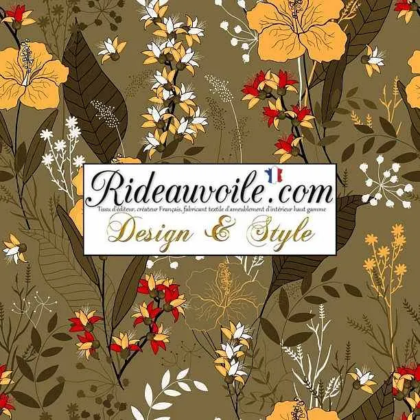 Créateur luminaire Abat-jour intérieur sur mesure tissu floral imprimé petites fleurs