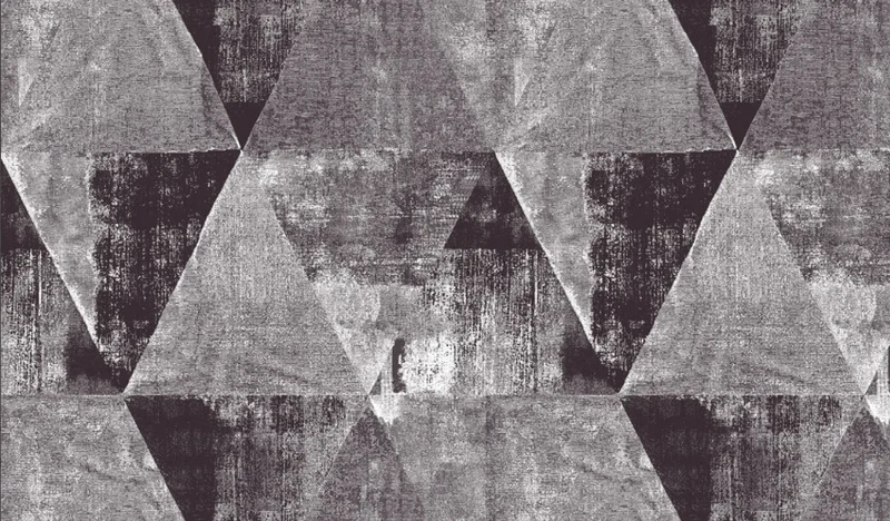 Geometric Triangles Velvet Black Navy Green - 3 colour to choose