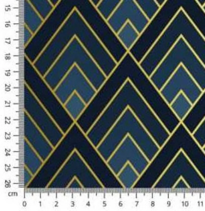 Navy Art Deco Ornament
