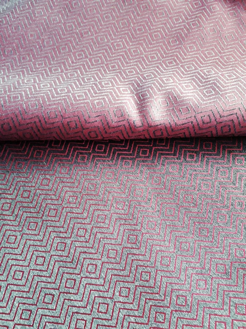 Luxury Embroidered Fuschia Outdoor Fabric