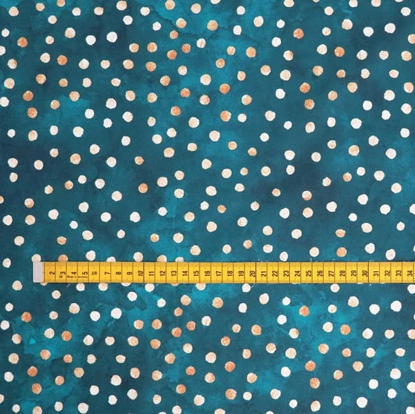 Gold Dots Teal