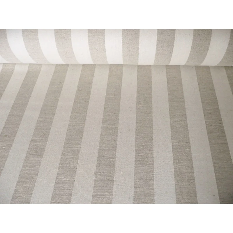 Natural Linen Wide Stripes