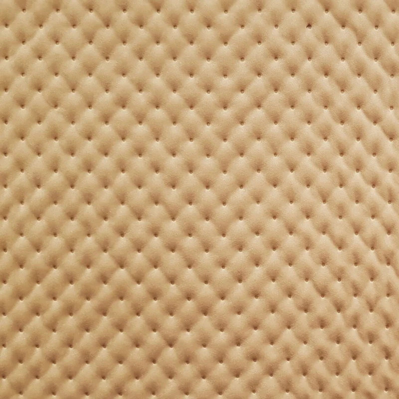 Dotted Quilted Camel Beige Velvet