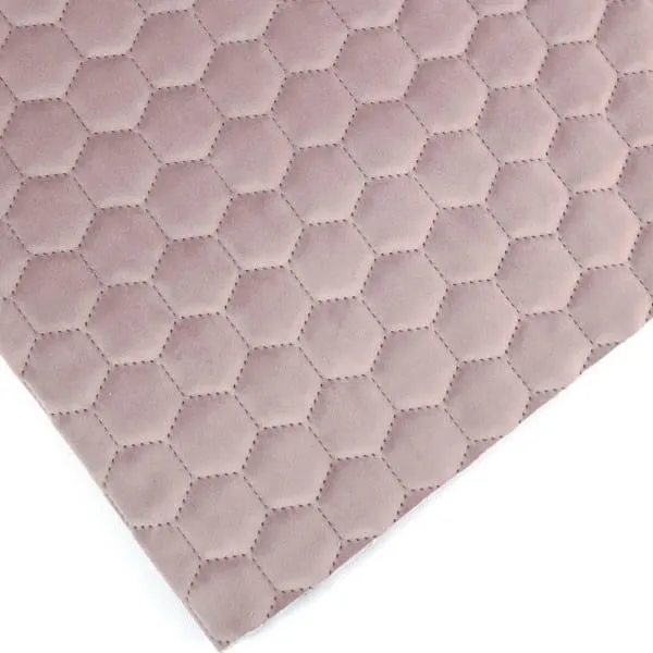 Honeycomb Quilted Pink Velvet