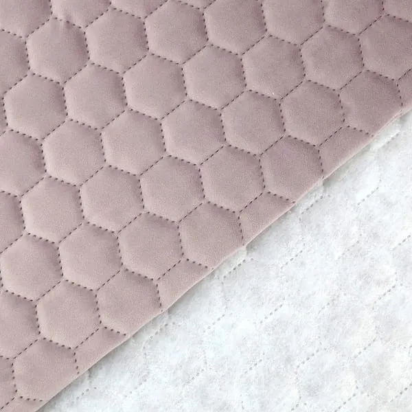 Honeycomb Quilted Pink Velvet