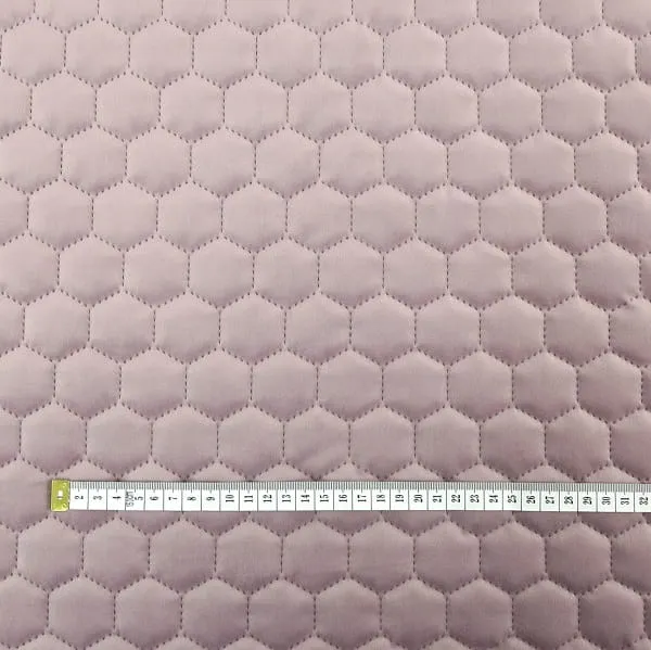 Honeycomb Quilted Pink Velvet