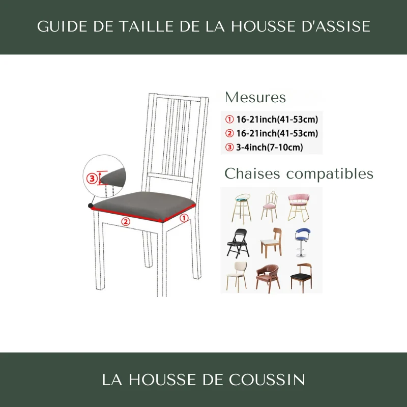 Housse d'assise de Chaise Extensible