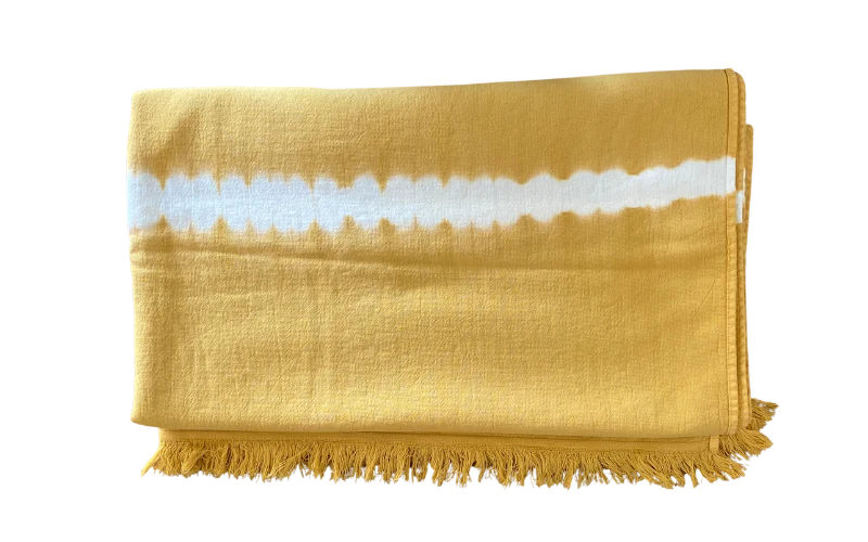 FOUTAS À FRANGES - Tie & Dye - tournesol