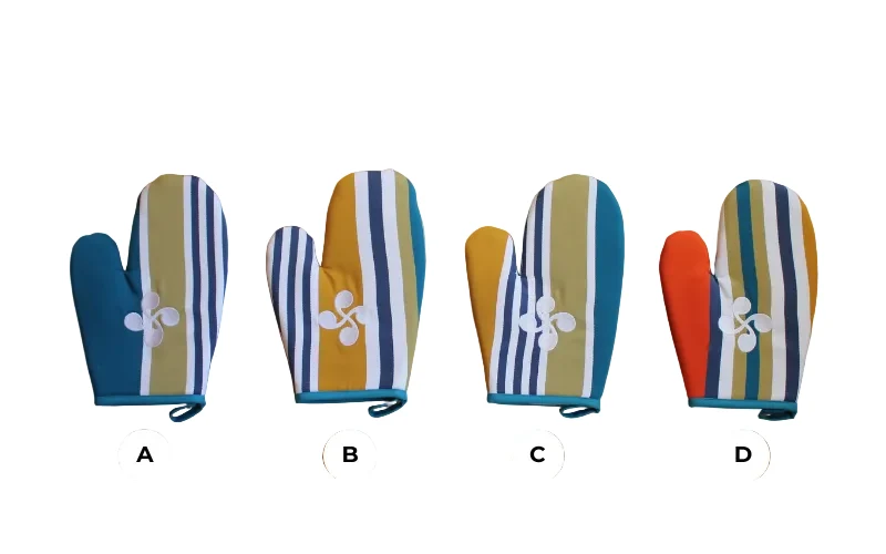 GANT DE CUISINE "ANGLET" - broderie croix basque