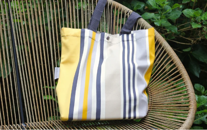 SAC EN TISSU RAYÉ "IZARRA"