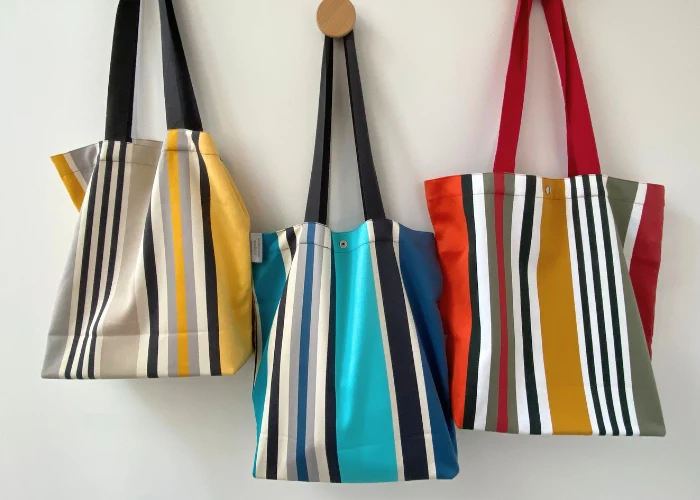 SAC EN TISSU RAYÉ "IZARRA"