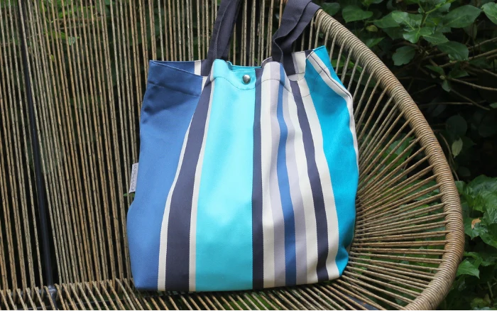 SAC EN TISSU RAYÉ "MILADY"