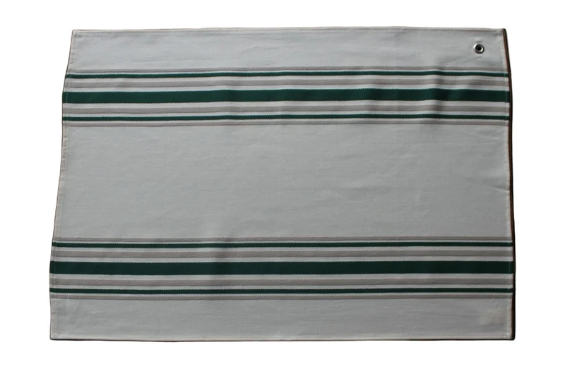 TORCHON "PAYS BASQUE" - Rayures vertes - Sans broderie