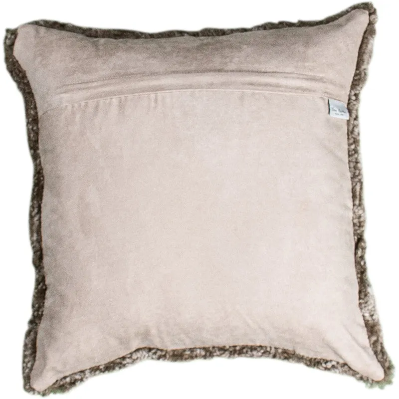 Housse de coussin en toison bouclée sahara
