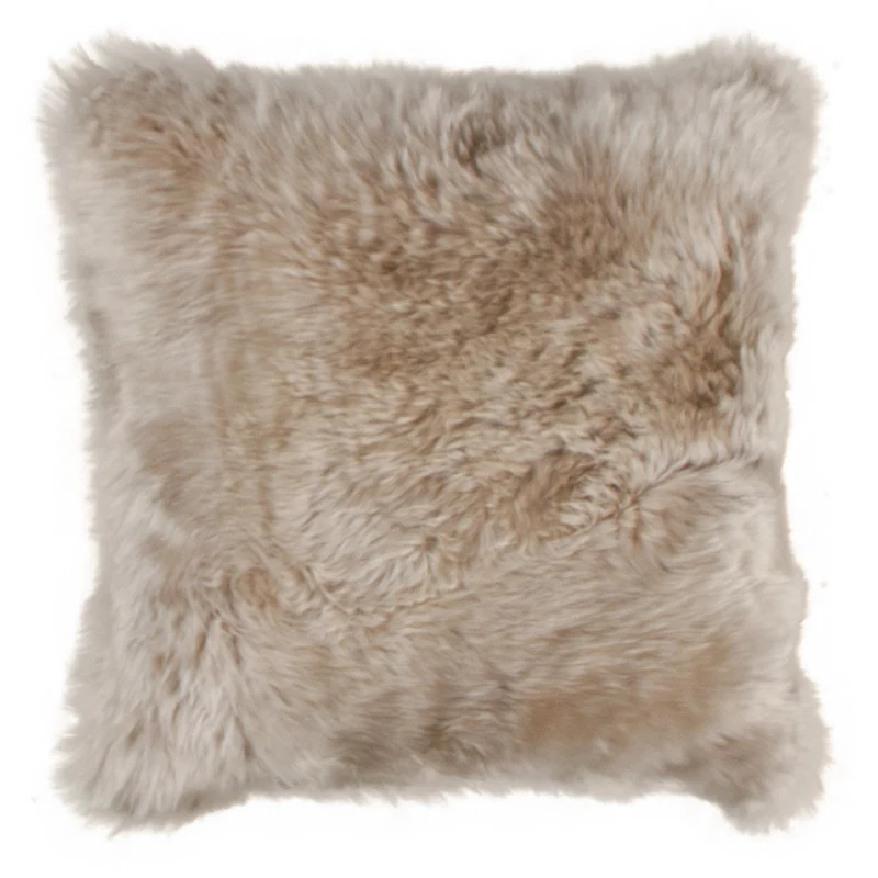 Housse de coussin en peau lainée de Nouvelle-Zélande lin