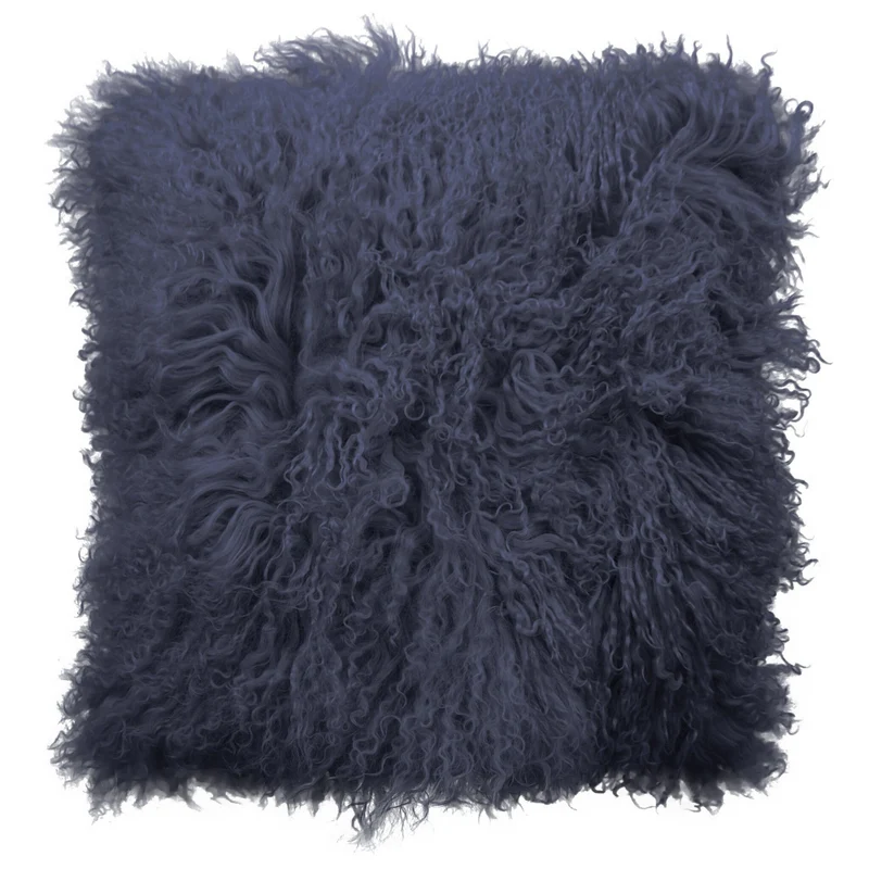 Housse de coussin en fourrure de mouton tibétain essence