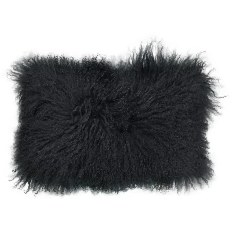 Housse de coussin en fourrure de mouton tibétain essence