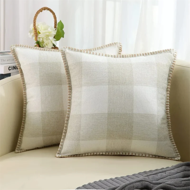Housse de Coussin 45x45 Carreau