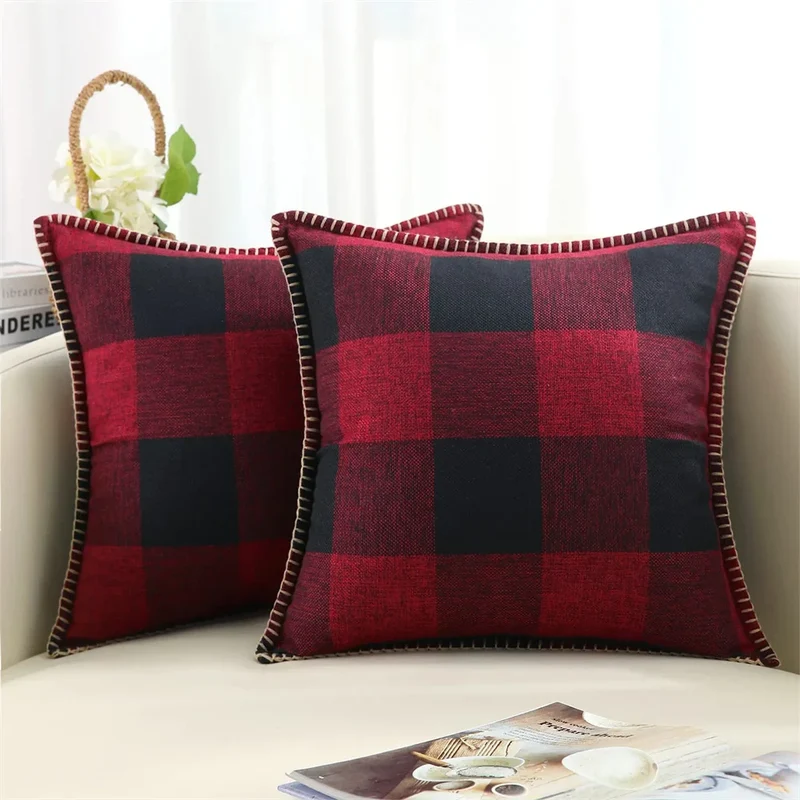 Housse de Coussin 45x45 Carreau