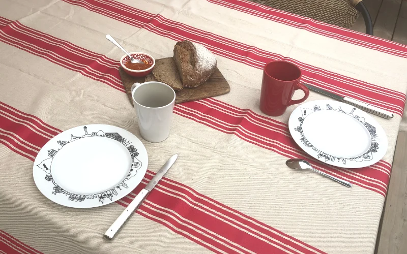 NAPPE ENDUITE "effet METIS" - Rayures rouges