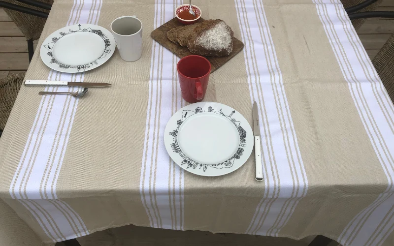 NAPPE "METIS" - Rayures blanches