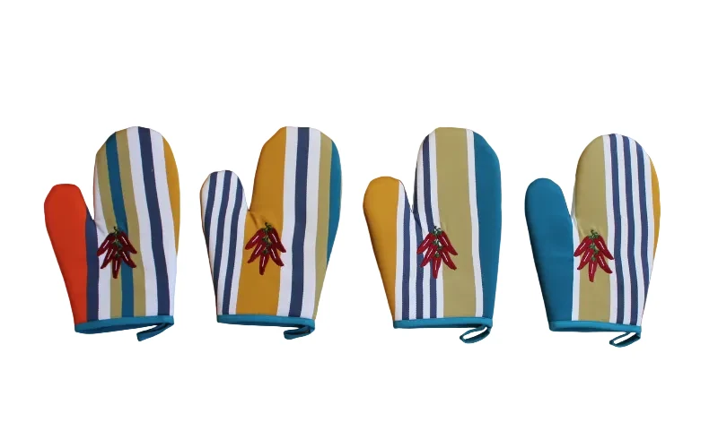 GANT DE CUISINE "ANGLET" - broderie piment