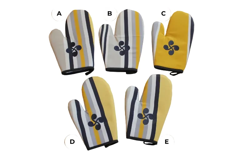 GANT DE CUISINE "IZARRA" - broderie croix basque