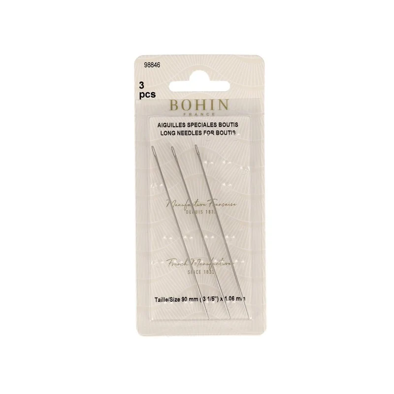 BOHIN | Aiguilles à boutis 90 mm x 1, 10 | Lot de 3