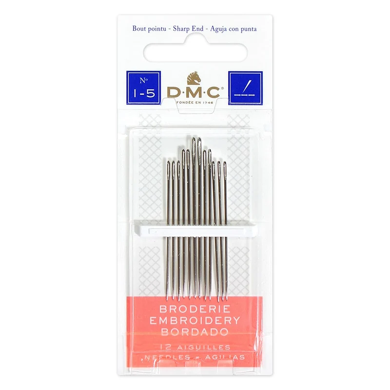 DMC 1765/1 | Aiguilles à broder, tailles 1 à 5