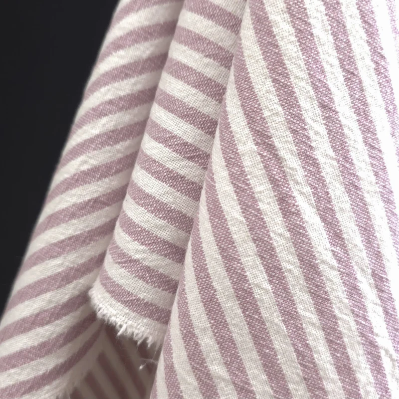 Coton Organique | Rayures | Tissé Teint | 5 mm