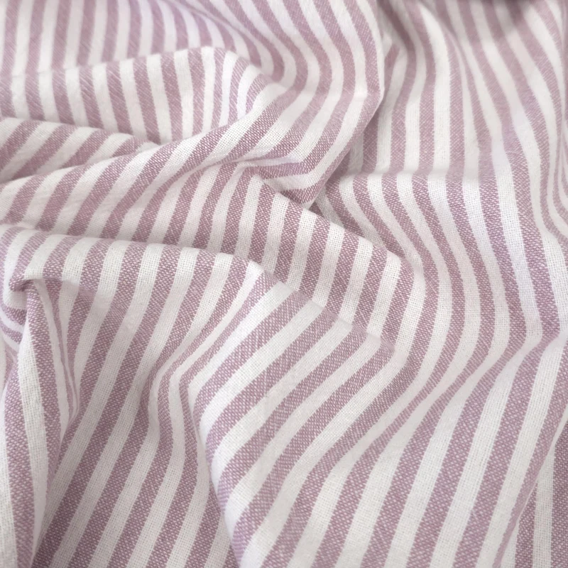 Coton Organique | Rayures | Tissé Teint | 5 mm
