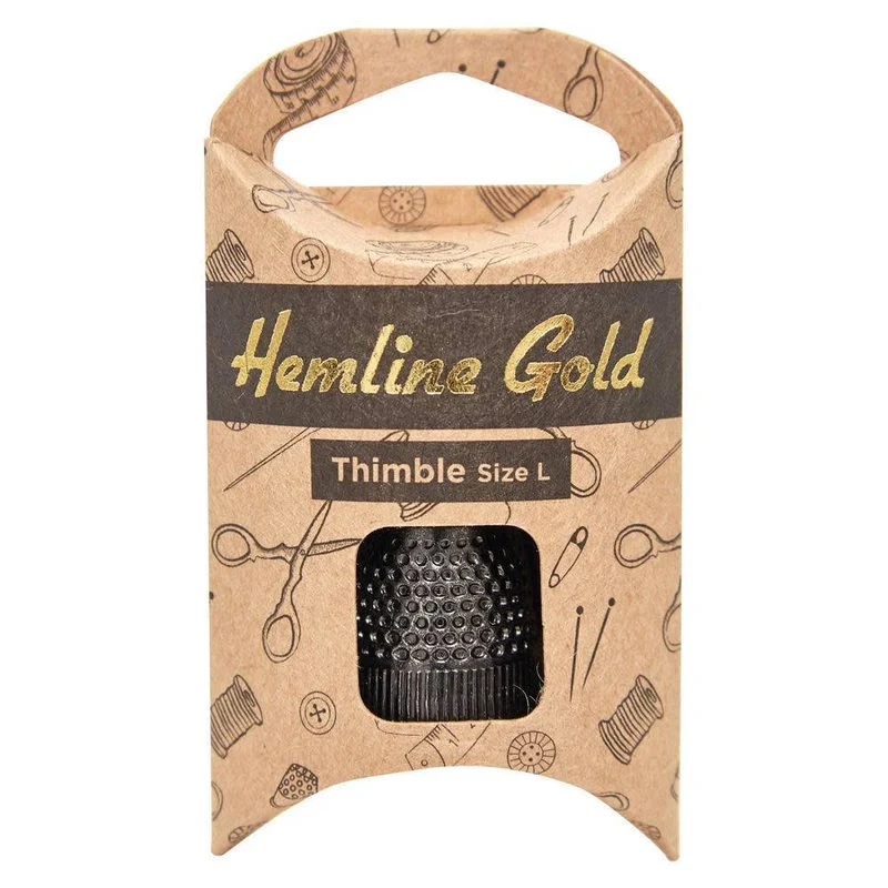 HEMLINE GOLD | Dé à coudre en métal | Taille L