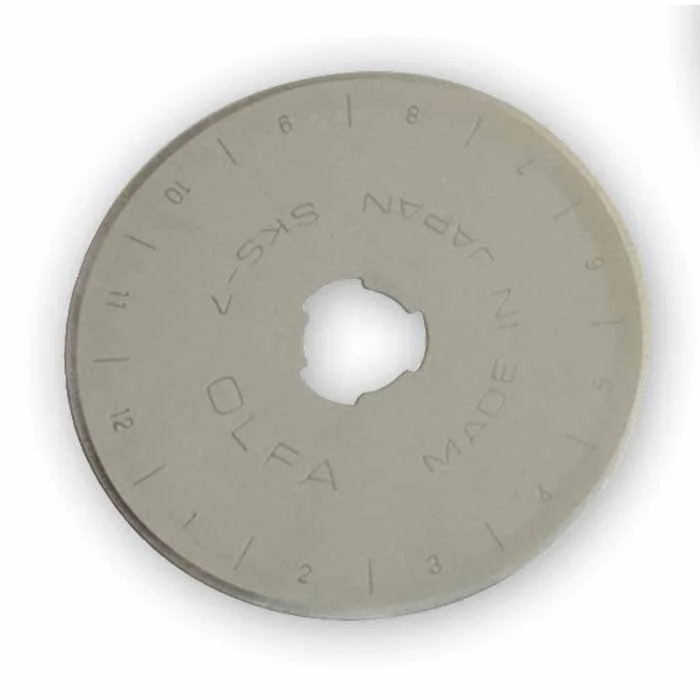 Lames rotatives en acier tungstène OLFA RB45-1 45 mm | 2 Mcx