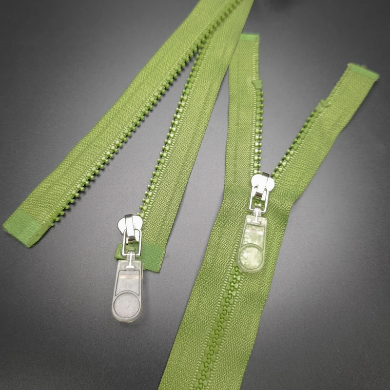 KKF Fermeture Éclair Séparable | Plastique | Vert Pâle | #5 | 19'' - 49cm