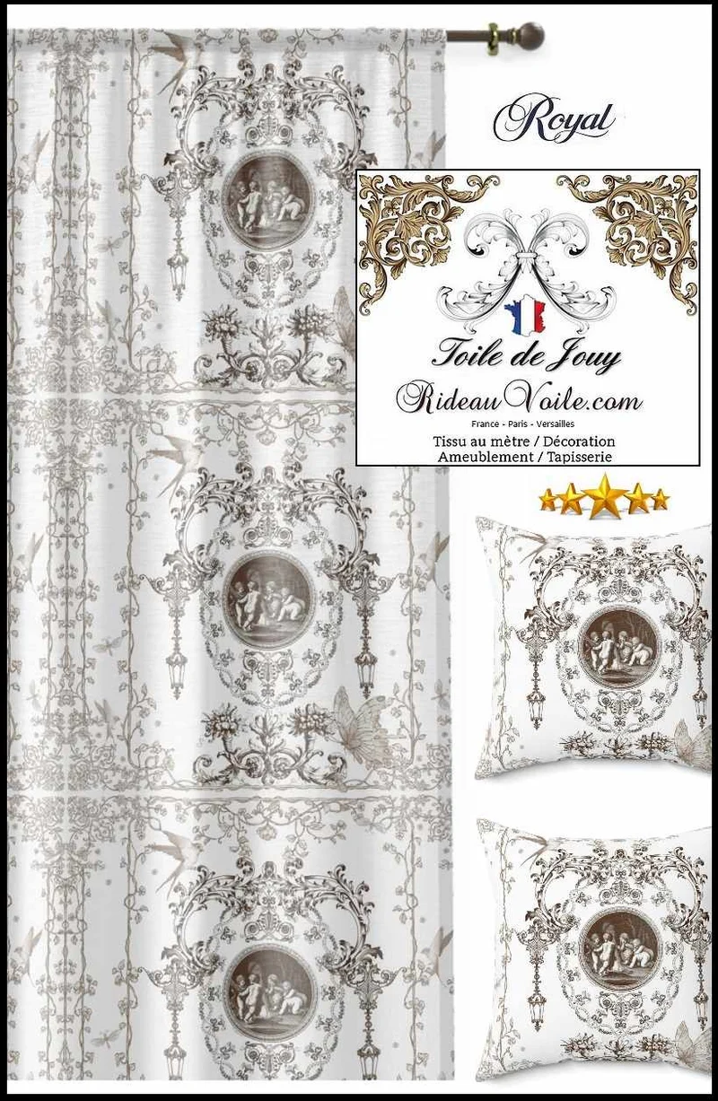 Toile de Jouy tissu ameublement Architecte intérieur Hôtel Restaurant Appartement décoration